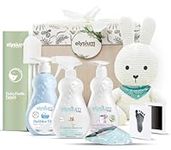 Elysium Eco World Baby Shower Gifts for Boys and Girls, Mom and Newborn. Beautifully Packed Premium Gift Set Box Non Toxic Ingredients, Baby Boy and Baby Girl Newborn Essentials. Size L. Blue.