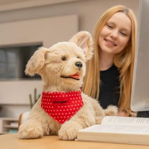 Chongker Realistic Companion Robot Dog Stuffed Animals for The Elderly