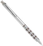 Pentel 0.3 MM Mechanical Drafting Pencil | Metal Clip With Retractable Mechanism | Dual Metal & Rubber Grip | Pack Of 1 | Silver & Brown (PG1013)