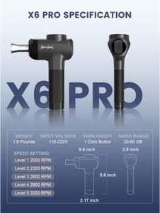 Bob and Brad X6 Pro Massage Gun – Metal Head, 55lbs Stall Force, Deep Tissue