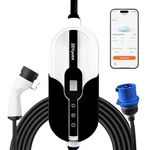 Zevpoint 7.2 kW Portable Smart EV Charger | Carry Bag+Wall Bracket+CEE Socket | 6m TPU Cable, Adjustable Power (6-32A) | 10+ Advanced Safety Features | IP66 Waterproof | Upto 5-yr Warranty | Aveo Pro