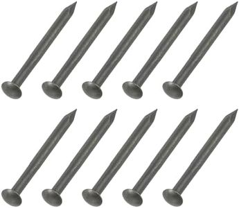 uxcell 100Pcs Small Hardware Nails, 2D x 1" Brass Round Head Nail Common Finishing Nail for Household Woodworking Picture Hanging DIY Projects, Bronze
