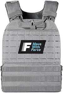 Force Fitness - Weighted Vest - Ultra-durable and Adjustable Straps - Improves Workouts from Home or Gym (2kg, Storm Grey)