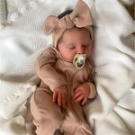 JIZHI Reborn Dolls 20 Inch Reborn Babies Dolls Girls Realistic Baby Cloth Body Sleeping Reallife Newborn Look Real Lifelike Toddler Close Eyes