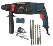 Inditrust TGP-226 with 6 months warranty 1200WATTS 26MM Reversible Rotary Hammer 3 hammer bits and 2 chisels 13mm drill chuck and sds adaptor 100% Copper Winding