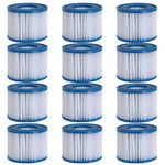 Qpro Replacement Hot Tub Filter – Compatible With Bestway Filter Cartridge VI for Swimming Pool, and made to fit All Lay-Z-Spa Models - Hawaii, Miami, Paris, Vegas, Monaco, Palm Springs, x 12 Filters