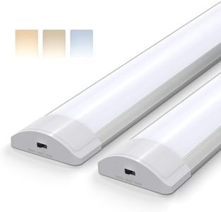 Barrina LED Batten Light 55 cm, 20W 2200lm, 3000K/4000K/6500K Colour Changing, Tube Lights for LED Lighting Kitchen, Basement, Living Room, Workshop, Ceiling Lamp, Bedroom, 2 Packs