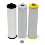 Aquasana AQ-5300+R 3-Stage Max Flow Under Sink Water Filter Replacement Cartridges, Black, White, and Yellow