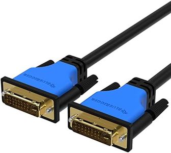 BlueRigger DVI to DVI Cable (5M / 15FT) – Monitor Cable, Dual Link, 24+1 DVI-D Male to Male, Digital Video Cable - for Gaming, LCD Monitor, Laptop, Projector