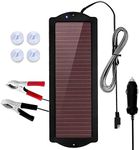 ECOARROW Solar Battery Charger 12V 2.5 Watt Solar Car Trickle Charger Waterproof Portable Amorphous Solar Panel Kit for Motorcycle, Boat, RV, Marine, Snowmobile