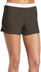 Soffe Girls' Authentic Cheer Short, Dk Brown, Medium (1-Pack)