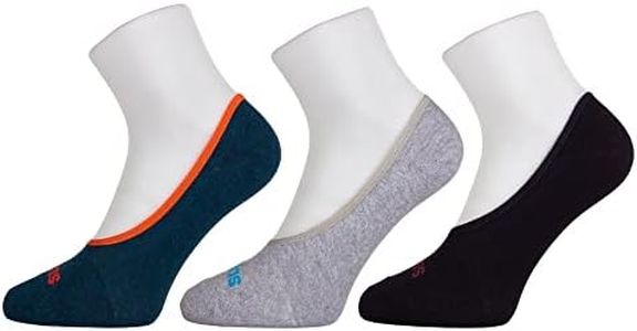 Adidas Men Original Flat Knit No Show Cotton Socks - 3 Pairs (6N) (Ad-0631) (Teal Mel/Lt Grey Mel/Black)
