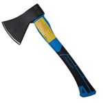 Taparia FHSA 800 Steel Axe with Fiberglass Handle (800g)-Ergonomic Non-slip Handle, Protective Rubber Handle-Balanced Weight Distribution, Vibration-Absorbing Handle-Lightweight, Low Maintenance