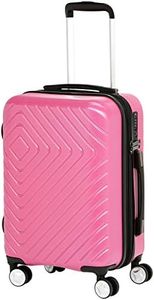 Amazon Basics Geometric Luggage 50.8 cm Cabin Size, Pink