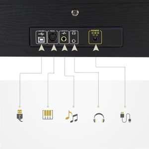 GLARRY 88-Key Digital Piano – Black Electronic Keyboard