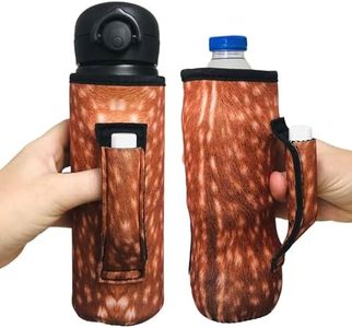 Lit Handlers Neoprene Water Bottle Sleeve - 16-24 oz Insulated Water Bottle Holder for Walking, Running, & Cycling - Soda Can Cooler & Beer Sleeve - Water Resistant Insulated Coozies & Drink Covers