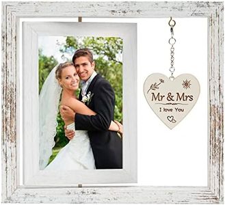 Hooweti Mr And Mrs Gifts, Wedding Picture Frame Wedding Gifts For Bride And Groom, Newlywed Anniversary Valentines Gifts for Couples Bride to Be Bridal Shower Gifts, Mr & Mrs Photo Frames 4x6