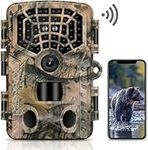 VANBAR 4K WiFi Wildlife Camera 48MP Bluetooth with 940nm No Glow Night Vision Motion Recording IP66 Waterproof Trail Camera with 32G Memory Card