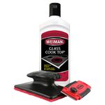 Weiman Cooktop and Stove Top Cleaner Kit - Glass Cook Top Cleaner and Polish 10 oz. Scrubbing Pad, Cleaning Tool, Razor, Scraper