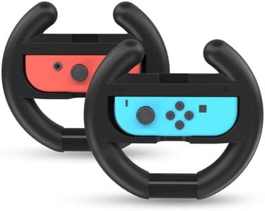 NALENSY Switch Steering Wheel for Nintendo Switch Joy Con Controller, Switch Racing Wheel Grip Fit Mario Kart 8 Deluxe for Switch OLED Joy Con, 2 Pack Switch Mario Kart Steering Wheel