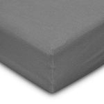 Small Double Fitted Sheet for Size 120x190 cm in Light Gray Microfiber Bottom Fitted Sheet Deep Pocket 12 inch (up to 30cm) in Soft Brushed Microfiber Fabric Easy Care Shrinkage and Fade Resistant