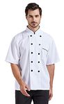 Nanxson Unisex Chef Jacket,Chef Coat,Hotel/Kitchen Long short Sleeved Uniform for men and women CFM0001