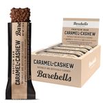 Barebells High Protein and Low Carb Bar, 12 x 55g (1,94 oz) Low Sugar Snack Protein Bar with 20g Protein (Caramel Cashew)