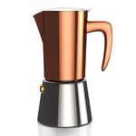 ELAORY Stainless Steel Stovetop Espresso Maker- Luxurious Italian Moka Pot for Camping or Home Use - Stove Top Coffee Maker Makes 6 Cups of Full - Coffee Makers Copper, 300ml