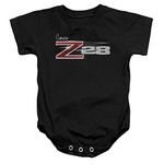 A&E Designs Chevy Romper Camaro Z28 Logo Baby Creeper, Black, 6 Months