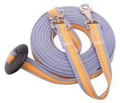 Cord Cotton Lunge Line with Rubber Stop，Equine Lunge Line for Horses with Swivel Bolt Snap，24 ft (Contrasting Colors, 24ft)