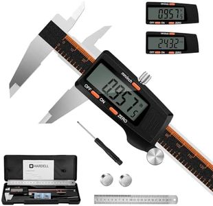 HARDELL Digital Caliper 6 Inch with Large LCD Screen,Calipers Measuring Tool with Auto-Off Feature,Inch/Millimeter Conversion,Electronic Vernier Caliper Micrometer for Jewelers/Woodworkers/DIY