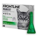 Frontline PLUS Spot On Cat Flea Treatment, 3 pipettes