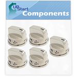 5 Pack Gas Range Knob Replacement for LG EBZ37189611 Compatible with LG LRG30357ST (AS1EJIT) Gas Range (Non Super Boil)