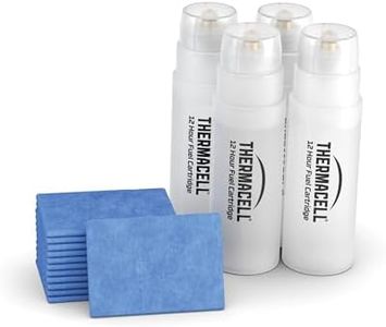 Thermacell Mosquito and Midge Protection Refills, Effective & Scent-Free, Compatible with all Devices, Large Pack of 12 Mats + 4 Butane Cartridges