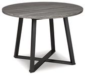 Signature Design by Ashley Centiar Round Urban Dining Table, Gray & Black