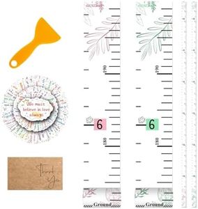 Growth Chart Wall Labels, Height Indicator Tape Ruler, 2" x 6.56 Ft, Clear