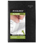 AT-A-GLANCE 2025 Planner, Monthly, 8" x 12", Large, DayMinder, Black (SK20025)