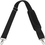 CampTeck U6907 - Adjustable Shoulder Strap Universal Replacement Bag Strap with Detachable Pad - for Laptop, Camera, Duffel, Sports, Travel, Messenger Bags and More - Black