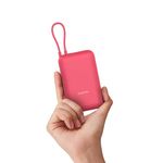 Xiaomi Pocket Power Bank 10000mAh 22.5W Fast Charging|Inbuilt Cable|Slim & Compact|Power Delivery|QC 3.0|Type-C Input & Output|3 Output Port|Maroon|Supports Android,Apple,Tablets,Earbuds,Watches