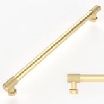 Amerdeco 10 Pack Gold Cabinet Pulls 192mm(7.5Inch) Hole Center Cabinet Hardware Kitchen Cabinet Handles for Bathroom Drawer Pulls Dresser Pulls AM011