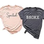 Broke Spoiled Couple Shirts, Couple