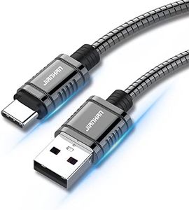 USB C Cable,JianHan 3A Fast Charging Metal Braided 1M/3.3FT Almost Unbreakable Type C Cable USB 2.0 Charger Cord for Samsung Galaxy S20/S10/S8/S9 Plus,Note 10/9/8,LG G6 G5,Google Pixel,Motorola Moto