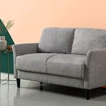 Zinus Jackie Sofa Couch - 2-Seater Sofa 136x79x88 cm - Contemporary design Sofa - Grey