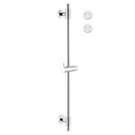 KES Shower Riser Rail Self Adhesive with Adjustable Shower Head Holder, Wall Mounted Shower Slider Rail Stainless Steel Polished Finish 78CM, F209S78DF-PS