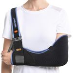VELPEAU Arm Sling Shoulder Immobilizer for Women and Men, fit Left or Right Arm - Rotator Cuff Support Brace - Medical Sling for Shoulder, Clavicle, Elbow Injury (Comfort type, L: Bust 33.5″-41″)