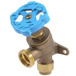 SharkBite 1/2 Inch x 3/4 Inch MHT Garden Valve, Multi Turn, Push to Connect Brass Plumbing Fitting, PEX Pipe, Copper, CPVC, PE-RT, HDPE, 24622LF