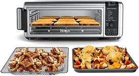 Ninja Foodi 8-in-1 Digital Air Fry Oven, Large Toaster Oven, Flip-Away For Storage, Dehydrate, Keep Warm, 1800 Watts, Stainless (SP101C) – Canadian Version