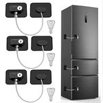 Friendship 3 Pairs Fridge Locks for Children Adults, Adhesive Baby Safety Cupboard Drawer Locks with Key Refrigerator Lock to Keep Kids Safe from Kitchen Cabinets Windows (3 Pack-Black)