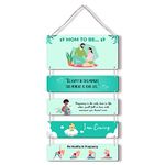 Regalocasila Wooden Pregnancy Wall Hanging With Be Happy In This Moment Motivate Quote