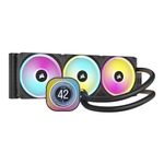 CORSAIR iCUE Link H150i LCD Liquid CPU Cooler - 360mm AIO - QX120 RGB Fans - 2.1” IPS LCD Screen - Fits Intel LGA 1700, AMD AM5 - iCUE Link System Hub Included - Black